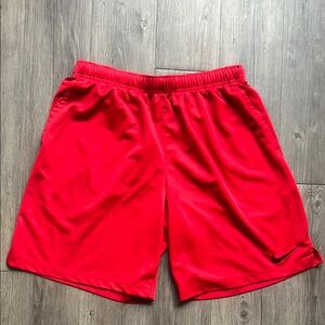 Nike Red Athletic Shorts Lightweight Moisture-Wicking